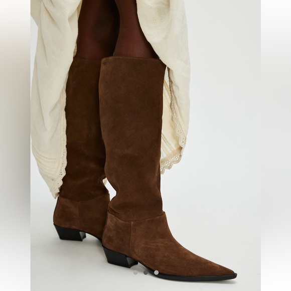 Cassie Tall Vagabond Slouch Boot in Mocha Brown - Picture 7 of 16